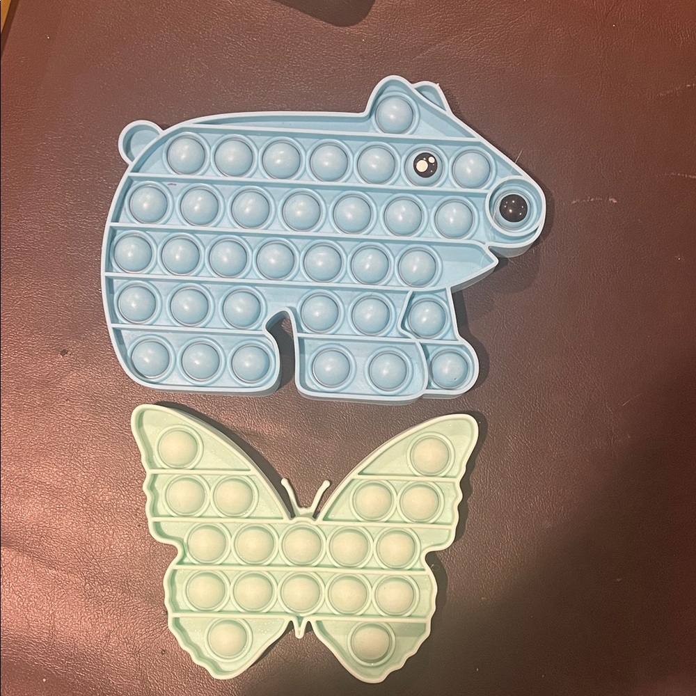 Blue and Green Animal and Butterfly Pop It Toy Set